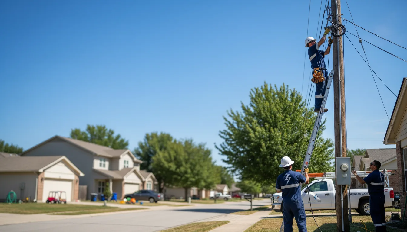 Residential electrician providing installation services in Hodge, LA
